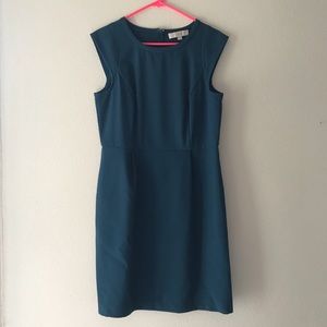 Teal sheath dress